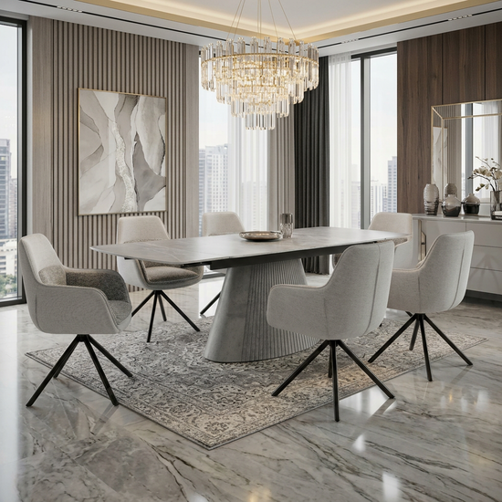 Monaco Florence Grey 360 Swivel Chair