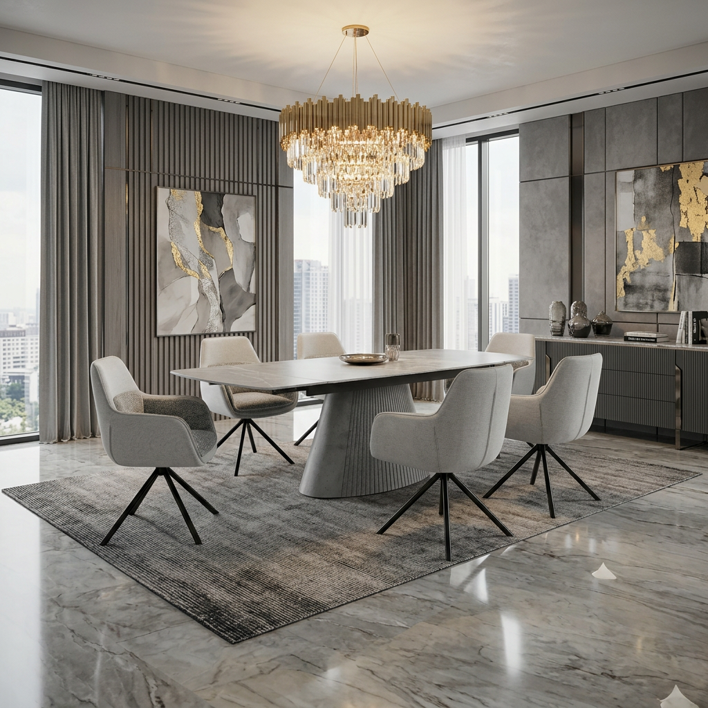 Monaco Florence Grey 360 Swivel Chair