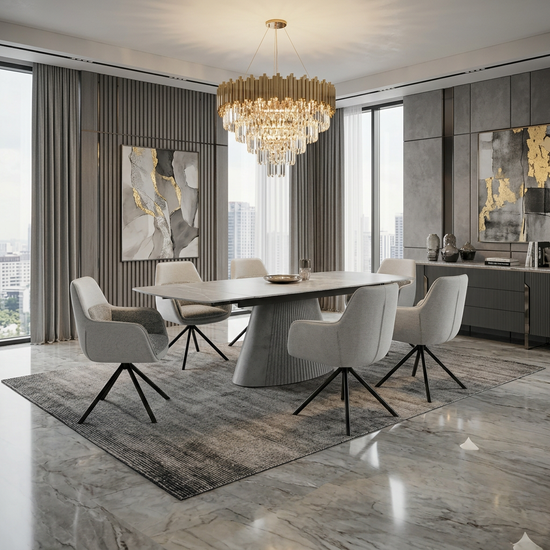 Monaco Florence Grey 360 Swivel Chair