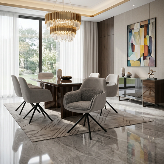 Monaco Florence Grey 360 Swivel Chair