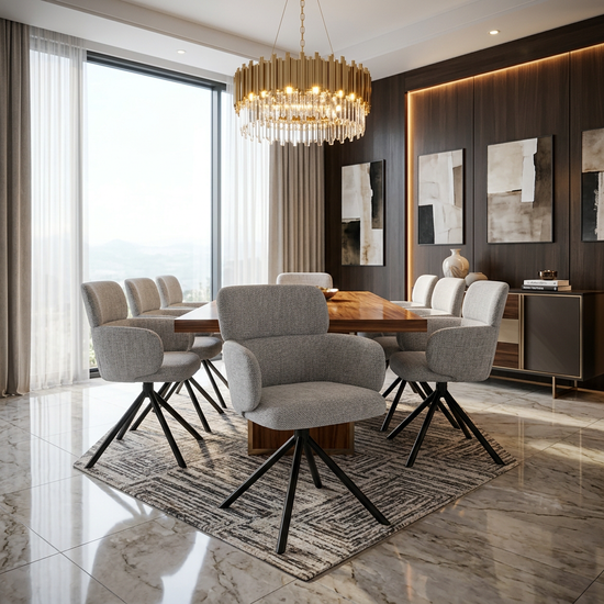 Tuscany Grey 360 Swivel Chair