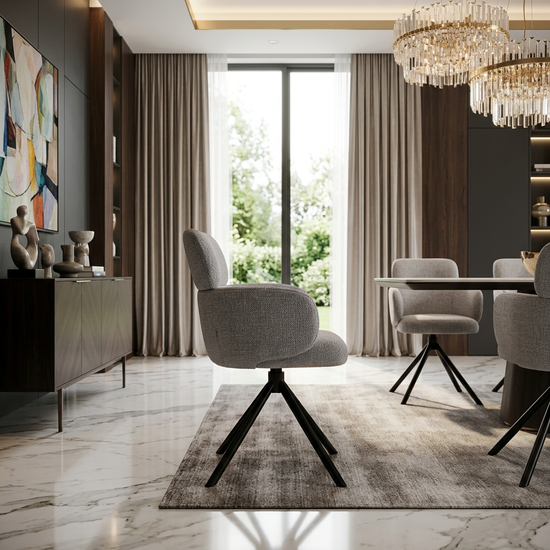 Tuscany Grey 360 Swivel Chair