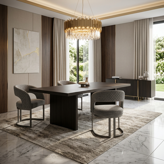 Lina Grey Dining Chair Grey Metal Base