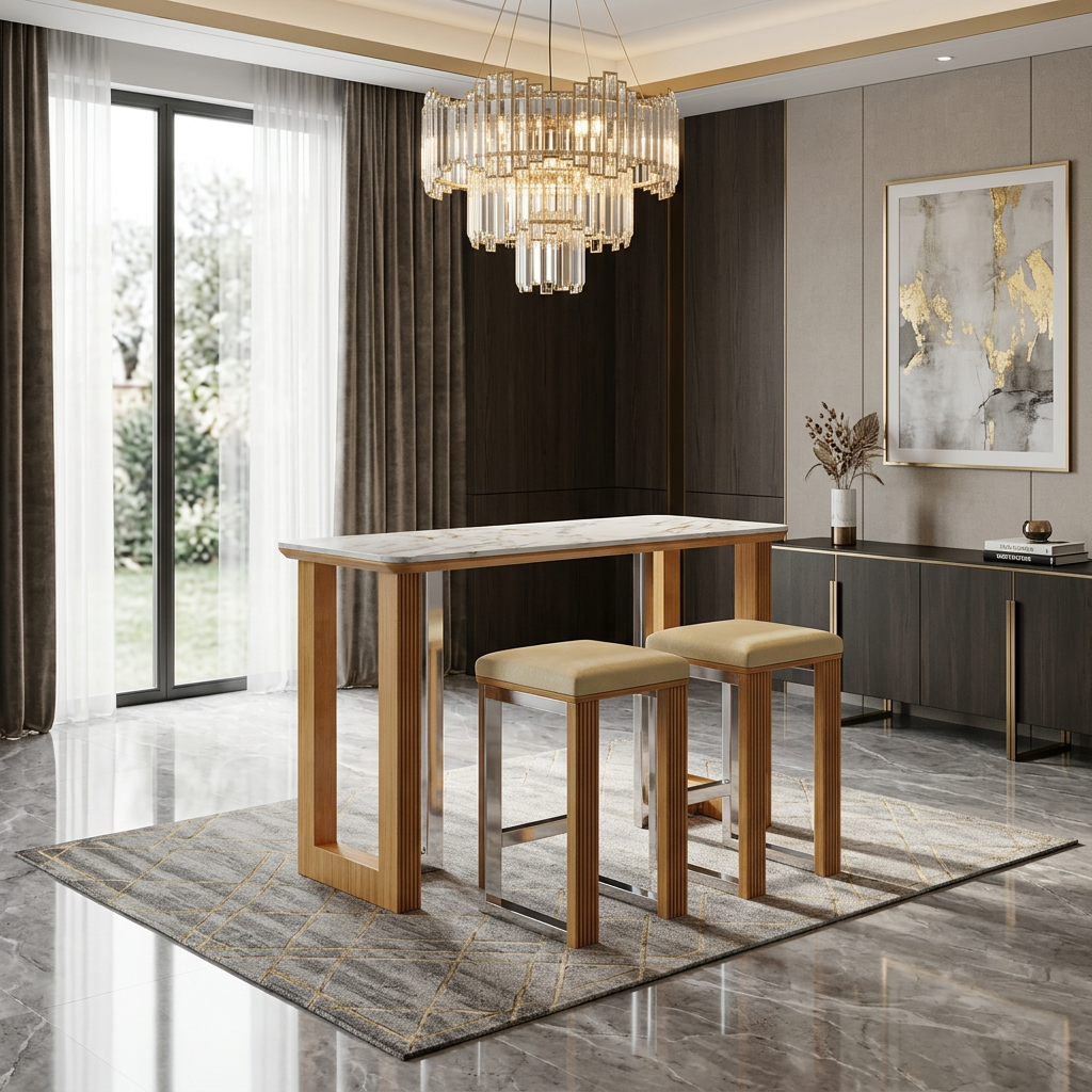 Engelberg Cream & Gold Bar / Breakfast Table