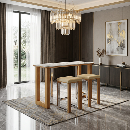 Engelberg Cream & Gold Bar / Breakfast Table