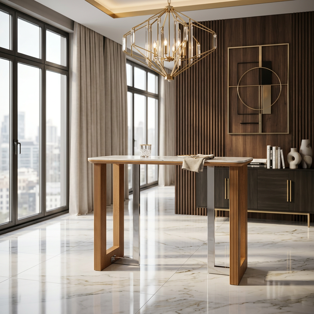Engelberg Cream & Gold Bar / Breakfast Table