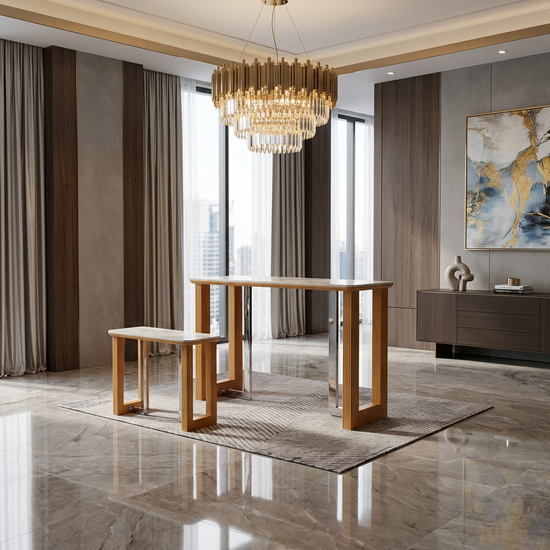 Engelberg Cream & Gold Bar / Breakfast Table