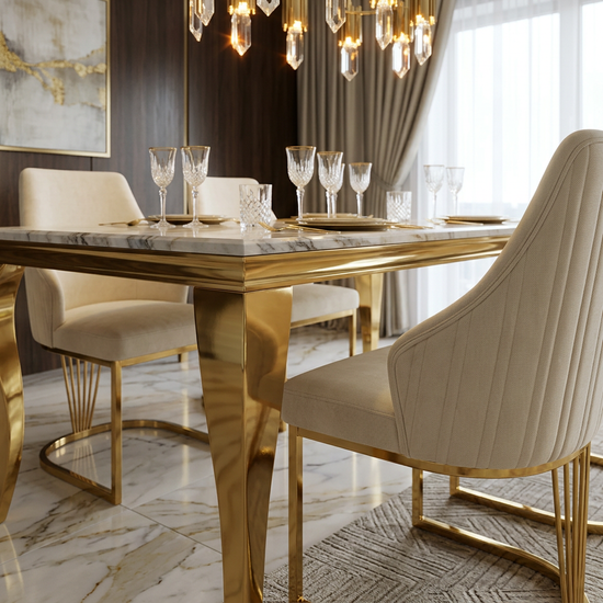 Lasco Cream & Gold Dining Chair