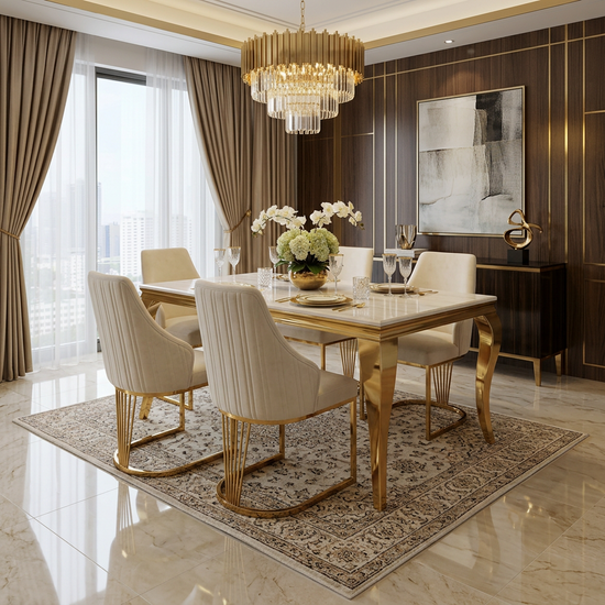 Lasco Cream & Gold Dining Chair
