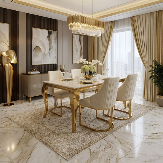 Lasco Cream & Gold Dining Chair
