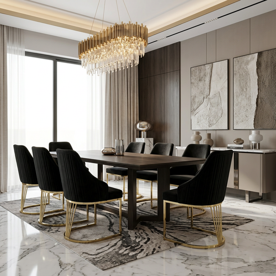 Lasco Black & Gold Dining Chair