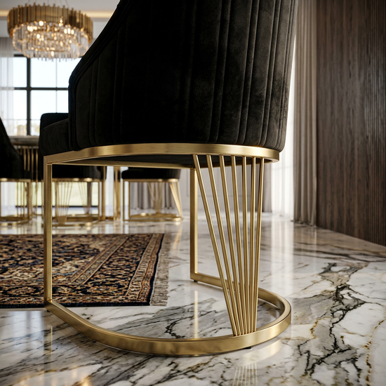 Lasco Black & Gold Dining Chair
