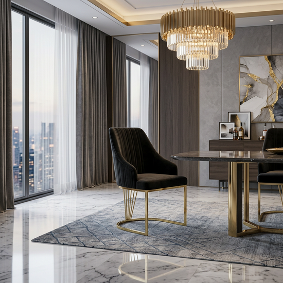 Lasco Black & Gold Dining Chair