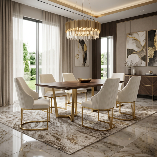 Lasco Cream & Gold Dining Chair