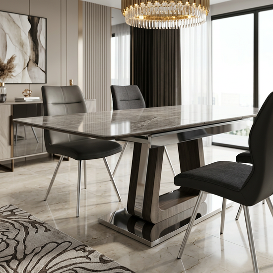 Zermatt Extendable Dining Table with 6 Zermatt Chairs
