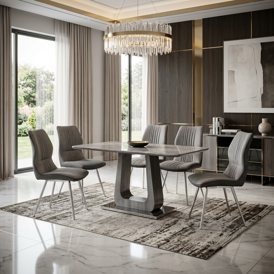 Zermatt Extendable Dining Table with 6 Zermatt Chairs