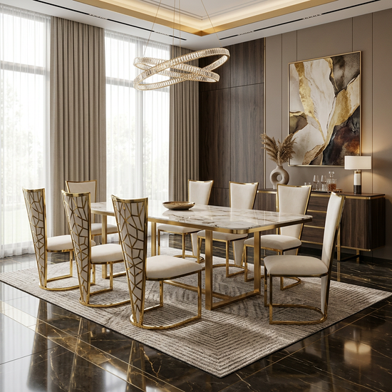 Vienna Cream & Gold Dining Chair