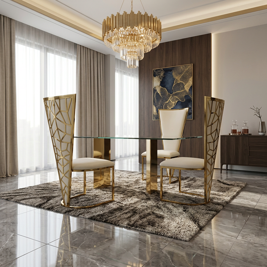 Vienna Cream & Gold Dining Chair