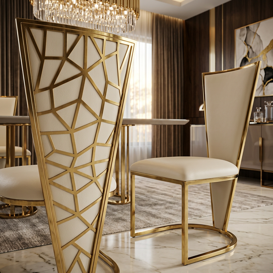 Vienna Cream & Gold Dining Chair