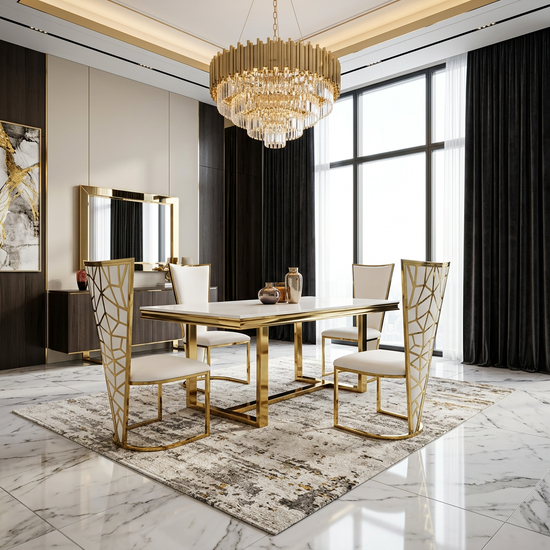 Vienna Cream & Gold Dining Chair