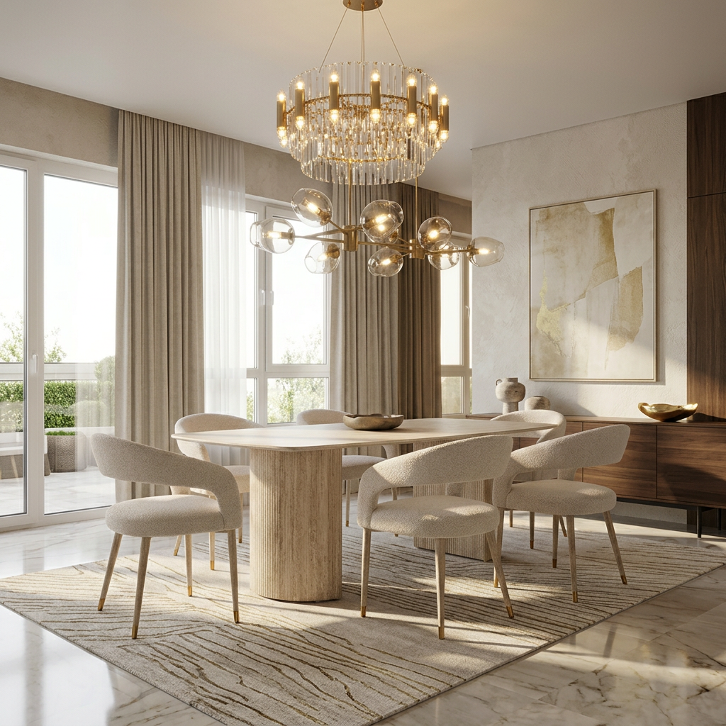 Olympia Beige Ceramic 160cm Table