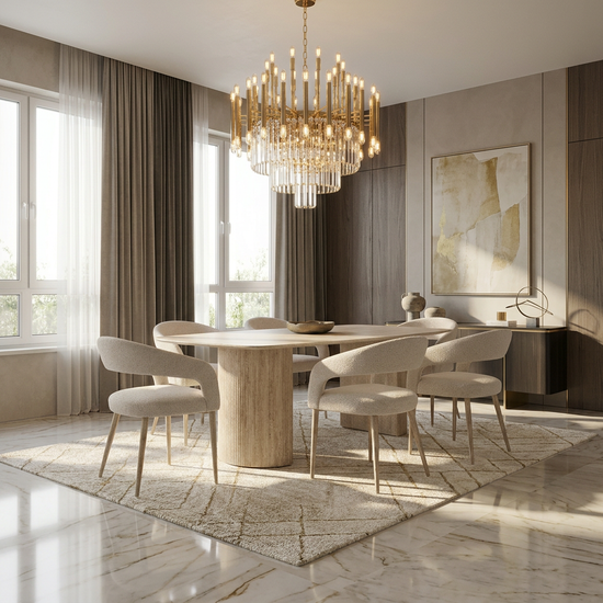 Olympia Beige Ceramic 160cm Table