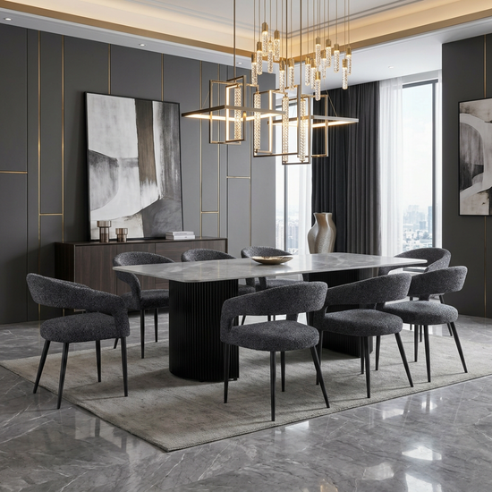 Olympia Grey Ceramic 160cm Table