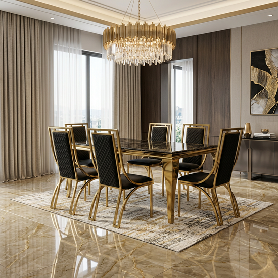 Windsor Black & Gold Dining