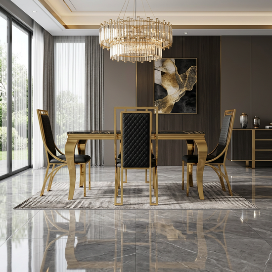 Windsor Black & Gold Dining