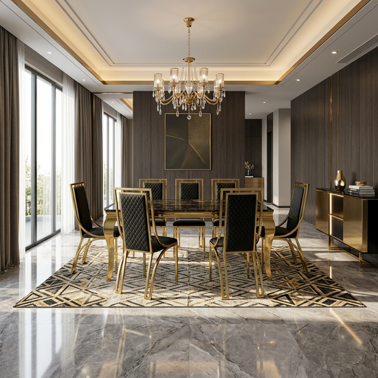 Windsor Black & Gold Dining