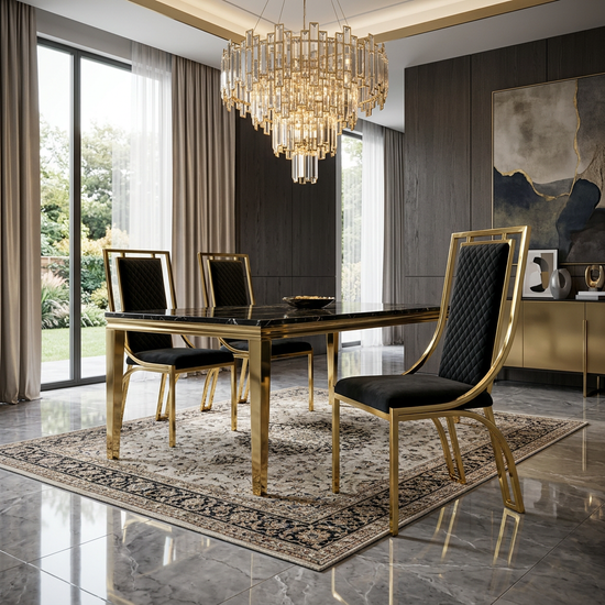 Windsor Black & Gold Dining