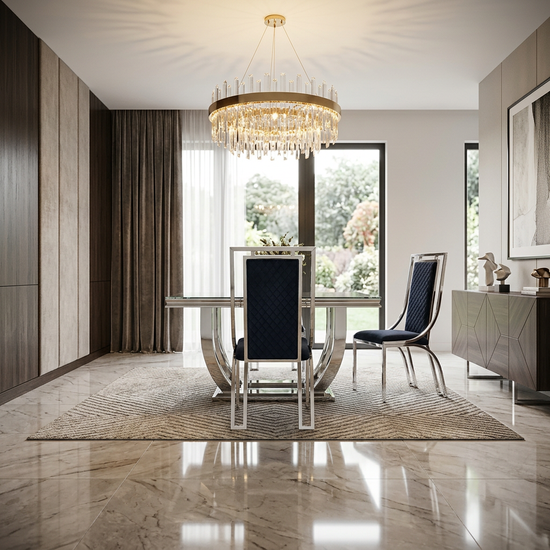 Windsor Black and Silver Range Dining Chair