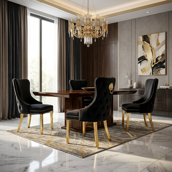 Victoria Dining Chair - Black Gold
