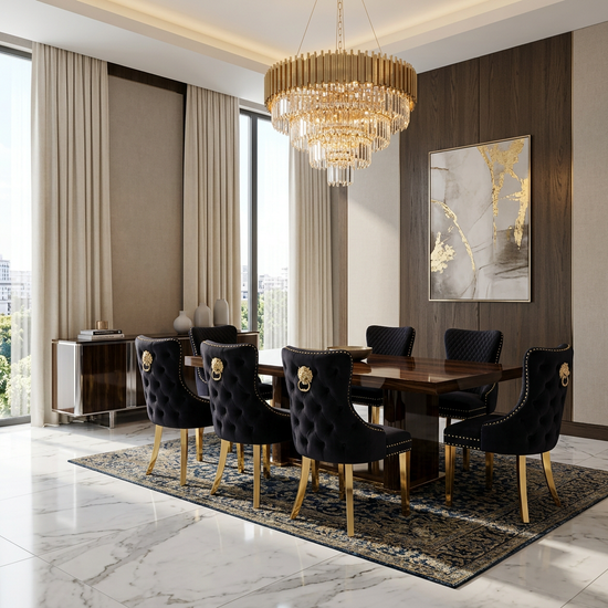Victoria Dining Chair - Black Gold
