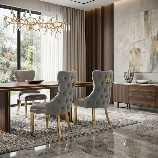 Victoria Dining Chair - Grey Gold
