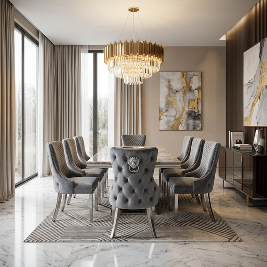 Victoria Dining Chair - Grey Silver