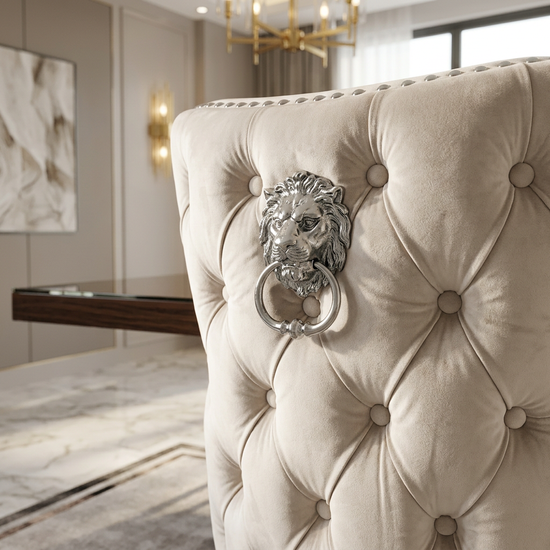 Victoria Dining Chair - Cream Silver