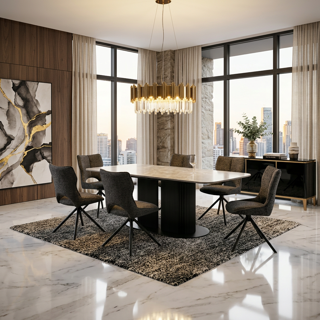 Sydney Grey Ceramic Dining Table