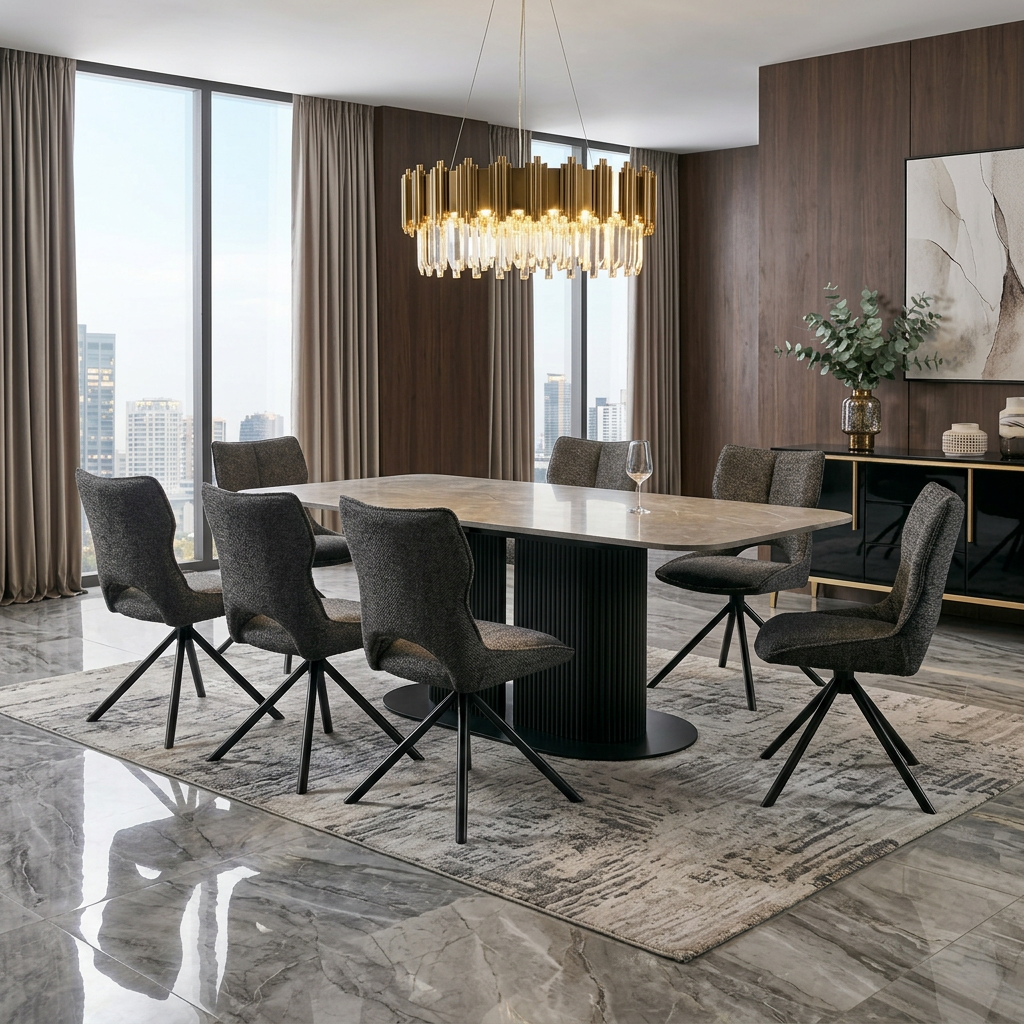 Sydney Grey Ceramic Dining Table