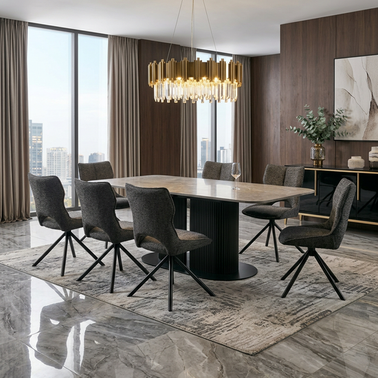 Sydney Grey Ceramic Dining Table