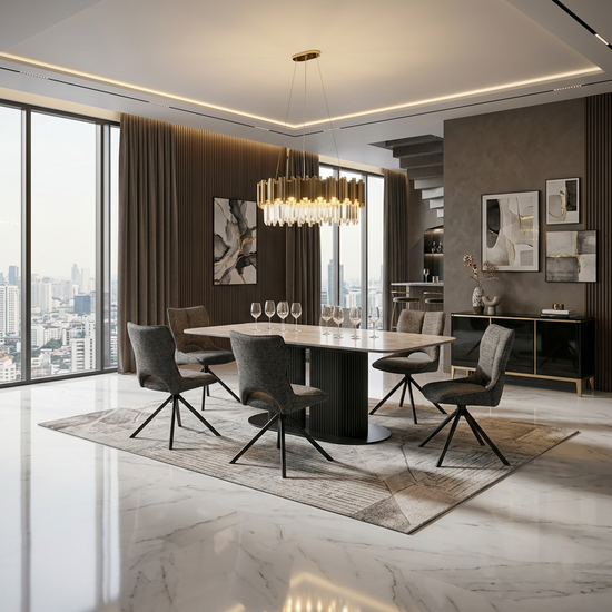 Sydney Grey Ceramic Dining Table