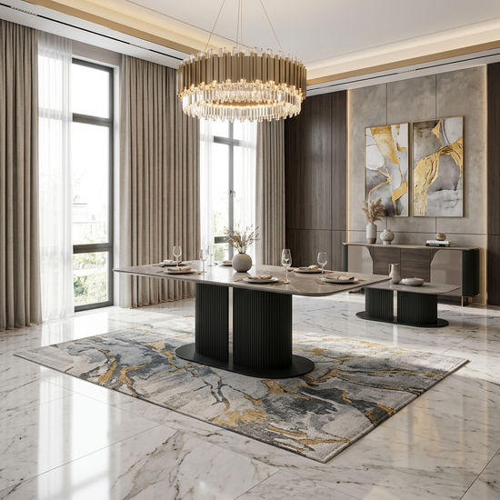 Sydney Grey Ceramic Dining Table