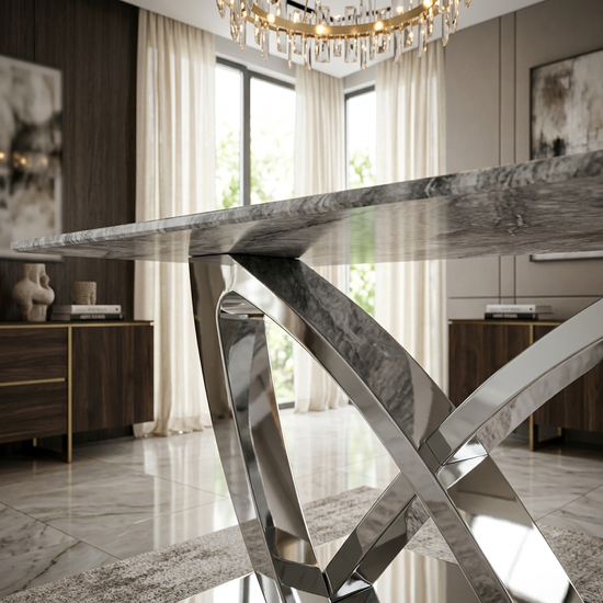 California Grey Marble dining Table