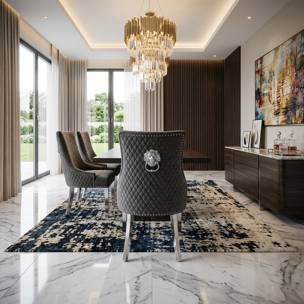 Majestic Grey Fabric Chair
