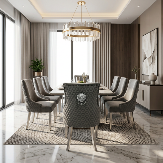 Majestic Grey Lion Dining Chair