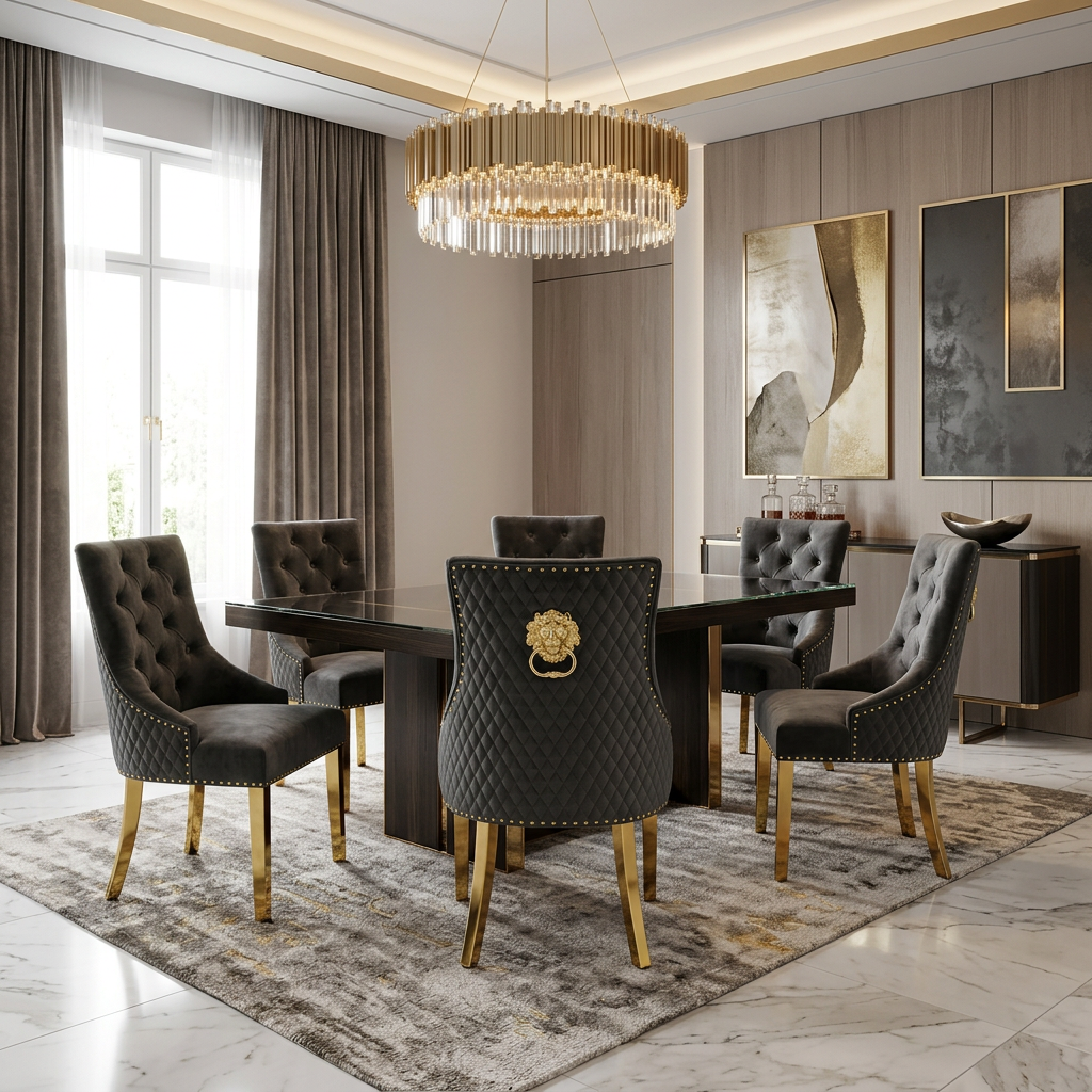 Plush Velvet Fabric Gold Range Black Gold