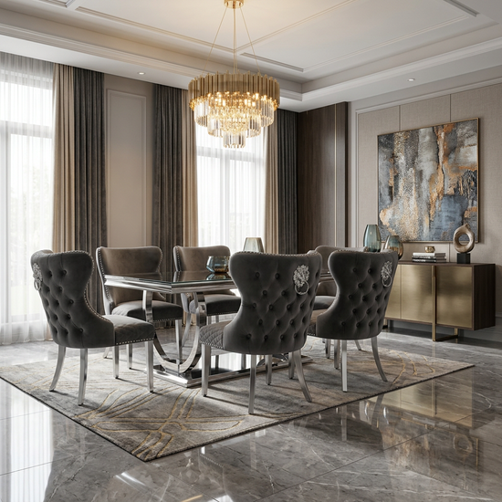 Valentino Dining Chair - Dark Grey