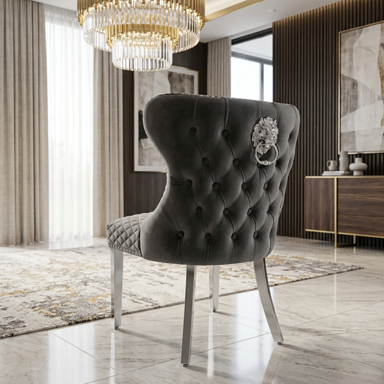 Valentino Dining Chair - Dark Grey