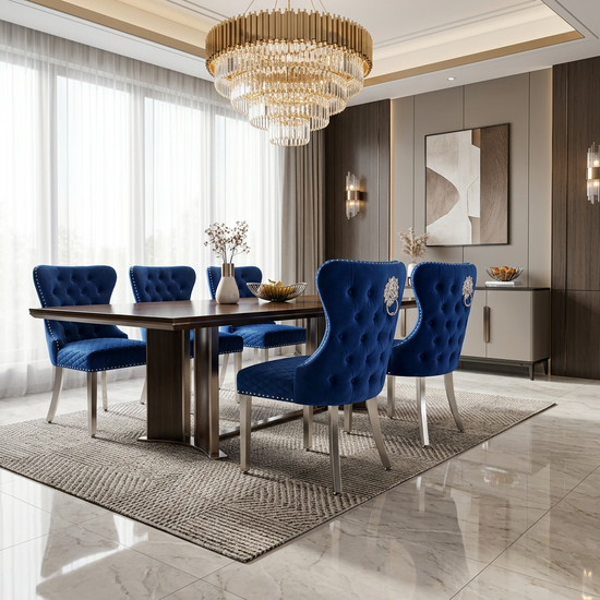 Valentino Dining Chair - Navy