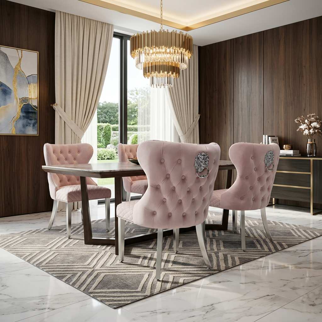 Valentino Dining Chair - Pink